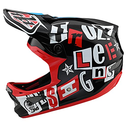 Troy Lee Designs D3 Fiberlite Casco para Bmx Mtb Dh - Anarchy Negro (M (56-57cm))