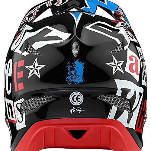 Troy Lee Designs D3 Fiberlite Casco para Bmx Mtb Dh - Anarchy Negro (M (56-57cm))