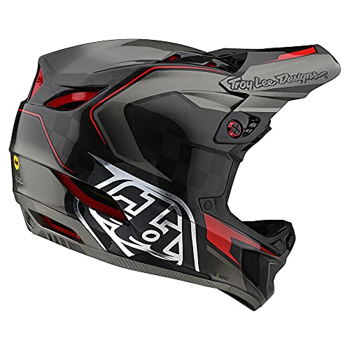 Troy Lee Designs D4 Carbon Casco con Mips para Bmx Mtb Dh - EXILE GREY (L (58-59cm))