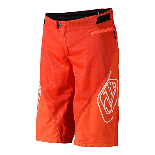 Troy Lee Designs Mens Downhill BMX All Mountain Mounatin Bike Sprint Solid Short (38, Orange)