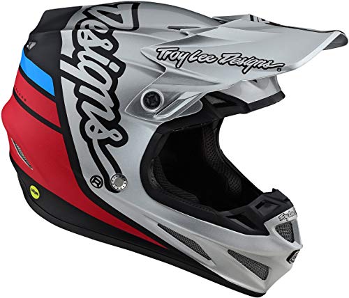 Troy Lee Designs SE4 Composite Motocrossv Casco Silhouette - Plata/Negro (S)