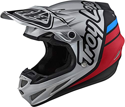 Troy Lee Designs SE4 Composite Motocrossv Casco Silhouette - Plata/Negro (S)