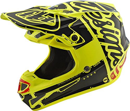 Troy Lee Designs Se4 Polyacrilite Factory Casco de Moto con tecnología MIPS de Alta protección con Inserciones EPP, Accesorio Unisex para Adultos, Amarillo, M