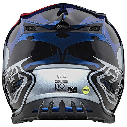 Troy Lee Designs Youth | Offroad | Motocross | SE4 Polyacrylite w/MIPS Skully Helmet (Silver, Y-Medium)