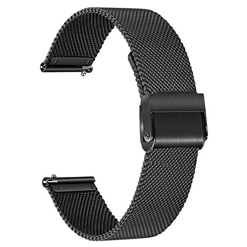 TRUMiRR Compatible con Garmin Venu 2 Correa de Reloj, 22MM Banda de Reloj Tejida de Acero Inoxidable para Garmin Vivoactive 4 45mm/Venu 2 45mm Smartwatch