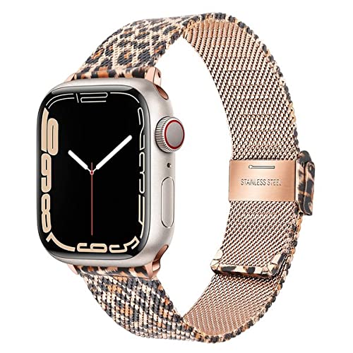 TRUMiRR Reemplazo para Apple Watch Series SE/Series 6 38mm 40mm Correa, Correa de Reloj de Acero Inoxidable Tejida con Malla para iWatch Apple Watch SE Series 6 5 4 3 2 1 Hombres Mujeres