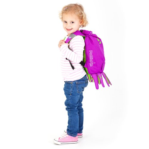 Trunki PaddlePak - Mochila infantil impermeable para piscina y gimnasio, Violeta, 37 x 29 x 17 cm