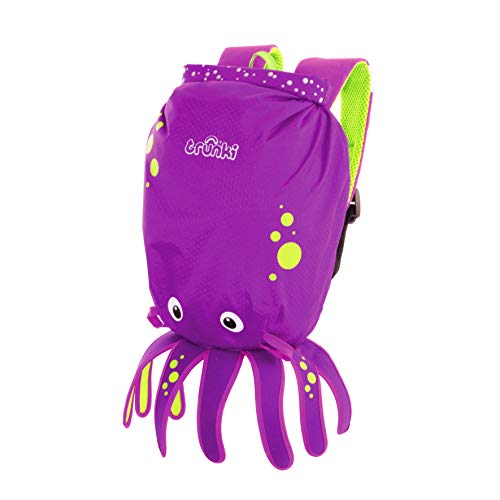 Trunki PaddlePak - Mochila infantil impermeable para piscina y gimnasio, Violeta, 37 x 29 x 17 cm