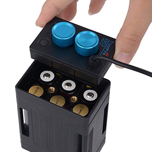 TrustFire EB03 8.4 V Caja de batería portátil Power Bank caja de batería de bicicleta resistente al agua para 6 baterías de iones de litio 18650 con interfaz CC/USB para linterna LED de bicicleta