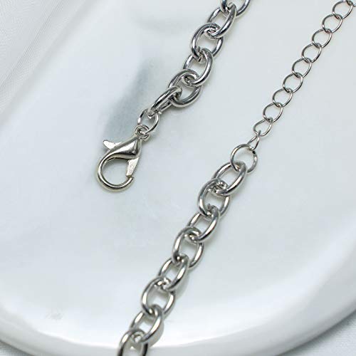 TseenYi Punk Lock Collar de plata con colgante de candado de cadena de joyería de moda collares de joyería para mujeres y niñas