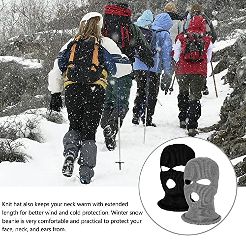 TSLBW Máscara de esquí Pasamontañas 2 Piezas Pasamontañas de Punto de Invierno Cubierta Facial cálida para Ciclismo Esquí Deportes al Aire Libre