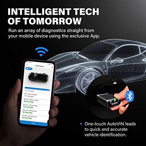 TT TOPDON SmartDiag Mini OBD2 - Escáner de diagnóstico de Coche Bluetooth con Todos los diagnósticos del Sistema, 16 Servicios de reinicio y Mantenimiento, Todas Las Funciones OBD2, AutoVIN