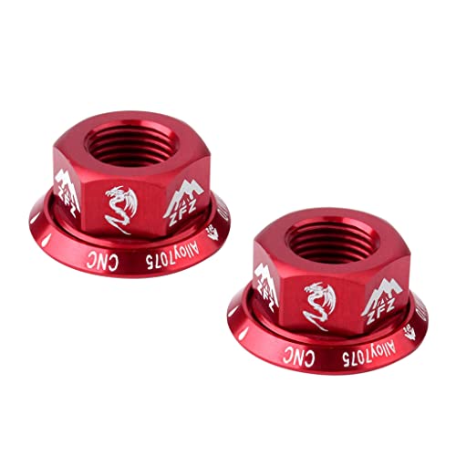 Tuercas De Rueda De Pista Duradera De 4 Piezas Bicicleta BMX Fixie M10 Tornillo De Eje Para Buje Trasero - Rojo