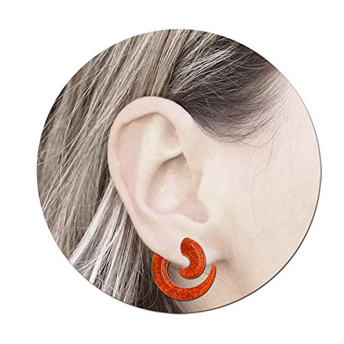 Tumundo Espirales 8 Piezas Conjunto Espiral Estiramiento Caracol Plástico Acrílico Brillo Piercing Oreja, variante:naranja