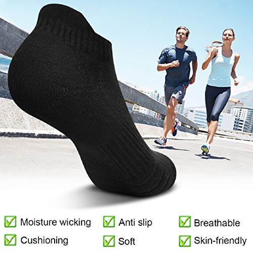 Tuopuda 6 Pares Calcetines Running Deportivos Hombres Mujer Invisibles Cortos Tobilleros Calcetines Unisex Adulto para Trekking Camping Ciclismo Tenis Transpirable Antideslizante Anti-ampollas