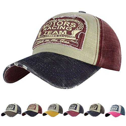 Tuopuda Gorras de Beisbol Deportes Clásica Unisex Motors Racing Hat Camionero Motorista Algodón Sombrero