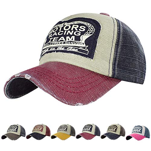 Tuopuda Gorras de Beisbol Deportes Clásica Unisex Motors Racing Hat Camionero Motorista Algodón Sombrero