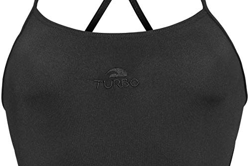 Turbo - Bañador Sinchro SINCRO Profesional Señora, Traje de Baño de Natacion Entrenamiento Competicion, Tira Estrecha doble capa (L)