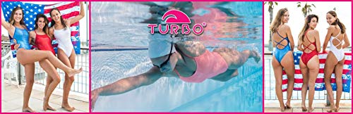 Turbo - Bañador Sinchro SINCRO Profesional Señora, Traje de Baño de Natacion Entrenamiento Competicion, Tira Estrecha Doble Capa (M/32)
