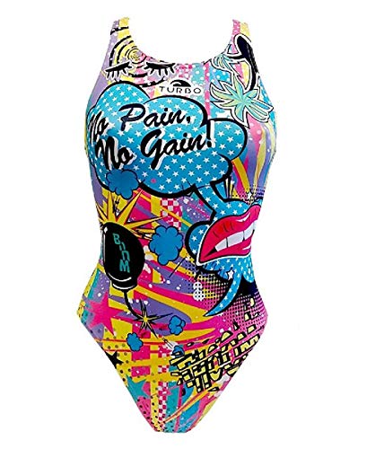 Turbo Power Crazy Comic Bragas de Bikini, Bleu Clair, Medium para Mujer