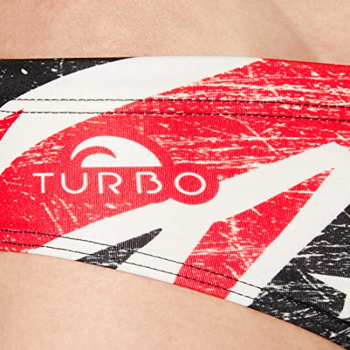 Turbo Power New Zealand Vintage 2013 Pañal para Nadar, Noir/Rouge, XL Unisex Adulto