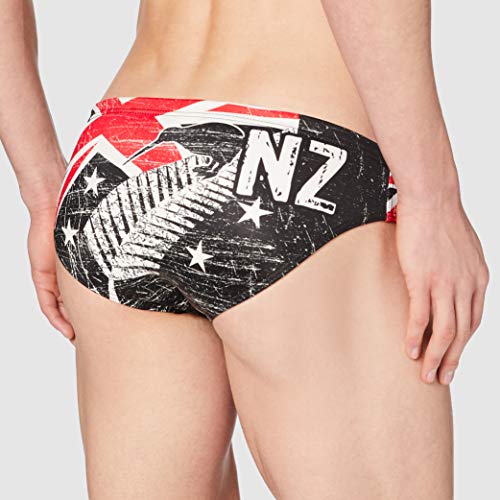 Turbo Power New Zealand Vintage 2013 Pañal para Nadar, Noir/Rouge, XL Unisex Adulto