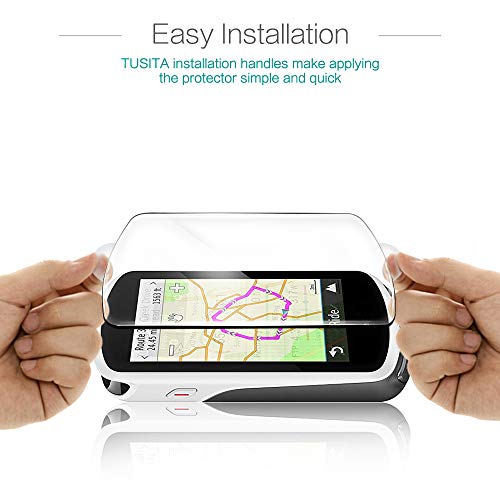 TUSITA [2 Piezas] HD Protector Pantalla Compatible con Garmin Edge 1030 Plus - 0.33mm Cristal Templado Ultrafino Vidrio, Ultraresistente 9H Dureza - Accesorios para Computadora GPS
