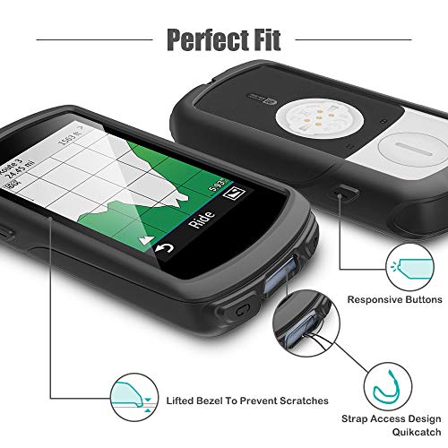 TUSITA Funda para Garmin Edge 1030 Plus - Protectora de Silicona Skin - Accesorios para computadora con GPS