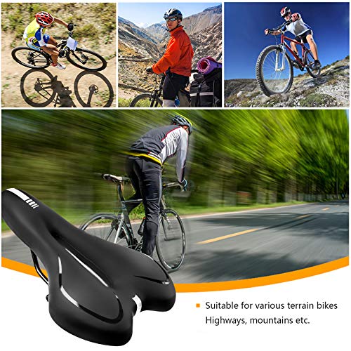 TWBEST Sillín Bicicleta, Sillín de Bici de Gel, Sillin Bicicleta Montaña, Cojín de Asiento de Bici de Gel Ergonómico y Cómodo, Impermeable y Transpirable para MTB,Bicicleta de Carretera