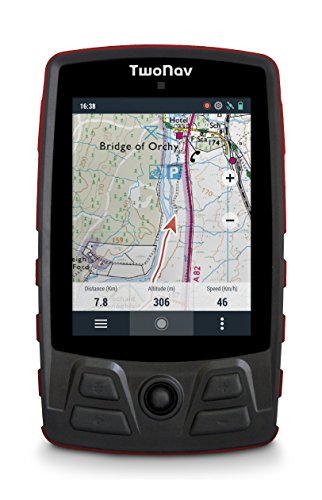 TwoNav - Aventura Motor GPS para Deportes Motor con Pantalla de 3'7" y Gran Resistencia, Full Connect, Color Rojo