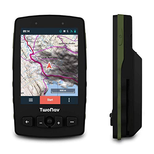 TwoNav - GPS Aventura 2 - Trekking Alpinismo/Joystick/Pantalla 3.7" / Autonomía 36 h + Batería extraíble/Memoria 32 GB + Ranura MicroSD/Tarjeta SIM/Mapa topográfico + Carreteras incluidos