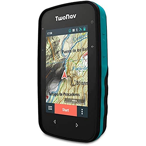 TwoNav GPS Cross Multideporte Bicicleta Ciclismo BTT Senderismo Trekking/Compacto y Ligero + Pulsómetro Pecho de Deporte Compatible con GPS y Movil, Conectividad Ant + y Bluetooth Smart