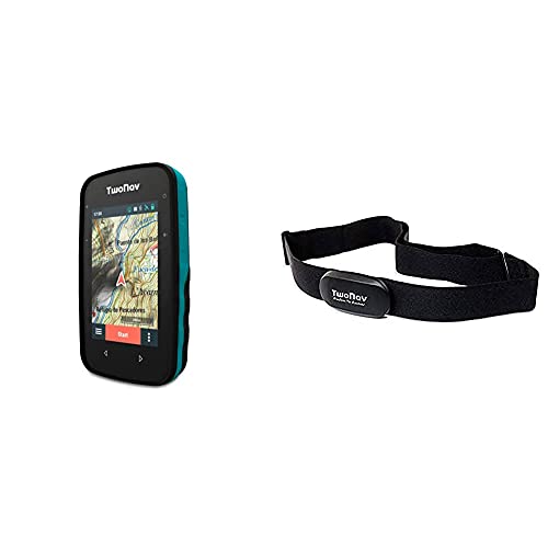 TwoNav GPS Cross Multideporte Bicicleta Ciclismo BTT Senderismo Trekking/Compacto y Ligero + Pulsómetro Pecho de Deporte Compatible con GPS y Movil, Conectividad Ant + y Bluetooth Smart