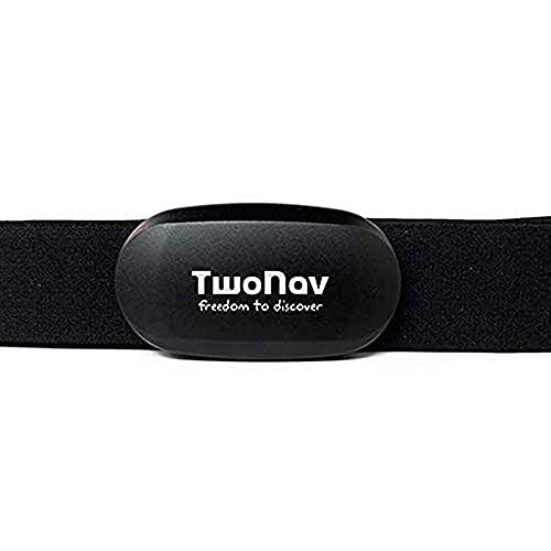 TwoNav - Pulsómetro Pecho de Deporte Compatible con GPS y Movil, Conectividad Ant+™ y Bluetooth® Smart, Negro
