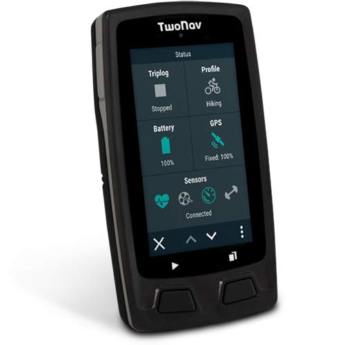 TwoNav - Velo Mountain GPS para Ciclismo de Montaña con Pantalla de 3, Compacto Ligero y Resistente, Color Gris + Soporte Potencia, Brazo y Mapa Topográfico