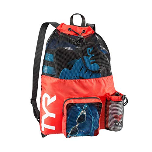 TYR Big Mesh Mummy - Bolsa de deporte unisex para adulto, color rojo, talla única