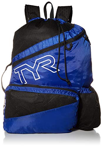 TYR Elite Team Mesh Backpack Mochila, Unisex Adulto, Royal, One Size