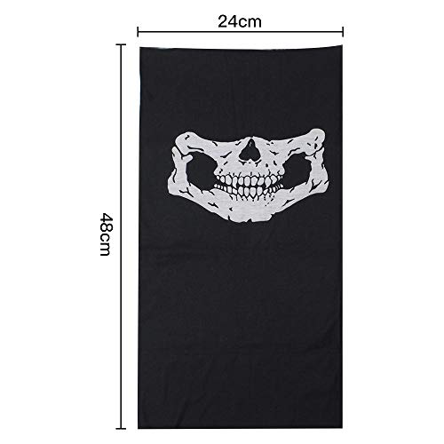 UBERMing 2 Piezas Máscara de Calavera Pasamontañas Bandana de Calavera Máscara Mágica para Halloween Motocicletai Máscara para Moto Bici Senderismo Camping