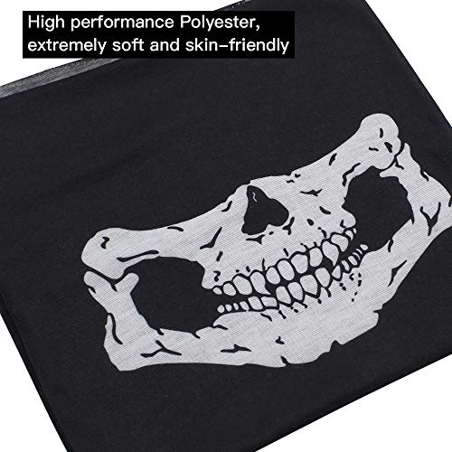 UBERMing 2 Piezas Máscara de Calavera Pasamontañas Bandana de Calavera Máscara Mágica para Halloween Motocicletai Máscara para Moto Bici Senderismo Camping