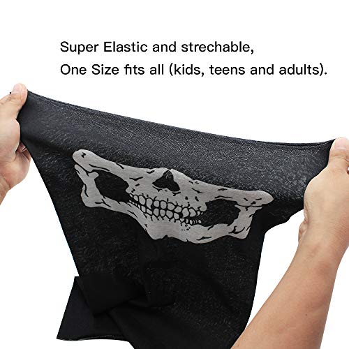 UBERMing 2 Piezas Máscara de Calavera Pasamontañas Bandana de Calavera Máscara Mágica para Halloween Motocicletai Máscara para Moto Bici Senderismo Camping