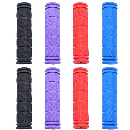 UBERMing 4 Pares de Empuñaduras de Manillar de Bicicleta Suave de Goma Antideslizante para Bicicleta de Montaña/MTB/BMX/Plegable Bicicleta-Multicolor