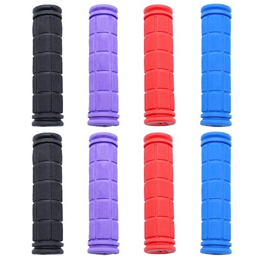 UBERMing 4 Pares de Empuñaduras de Manillar de Bicicleta Suave de Goma Antideslizante para Bicicleta de Montaña/MTB/BMX/Plegable Bicicleta-Multicolor