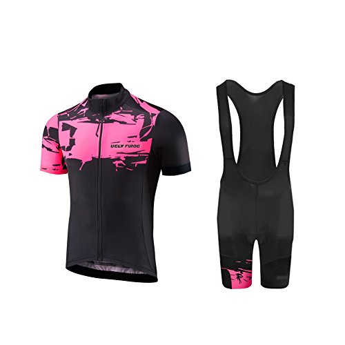 UGLY FROG Bike Wear Ciclismo Mujers Maillots Sports+Bib Tight Sets Seco y Transpirable de Bicicleta Conjunto de Ropa de Ciclo Jersey de Manga Corta