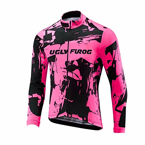 UGLY FROG Bike Wear De Camiseta Ciclismo con Manga Larga MTB Maillot Triatlon Ciclismo Hombre Equipacion Ciclista Actualización de Estilo ESHSLJ01