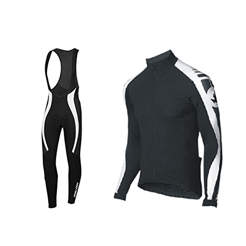 UGLY FROG Ciclismo Maillots Chaquetas Hombre para Winter Contraviento+Pantalones de Acolchado 3D para Hombres de Invierno Conjunto de Ropa de Ciclismo de Lana Térmica