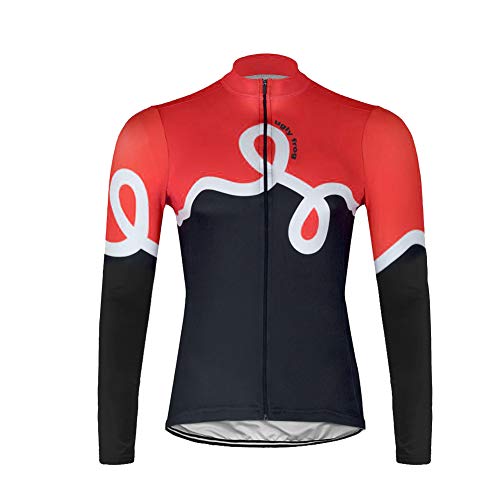 UGLY FROG Ciclismo Manga Larga Chaquetas para Hombre, Chaqueta Ciclismo,Prueba de Salpicaduras Térmica de Alta Visibilidad de Reflectante de Road Sports