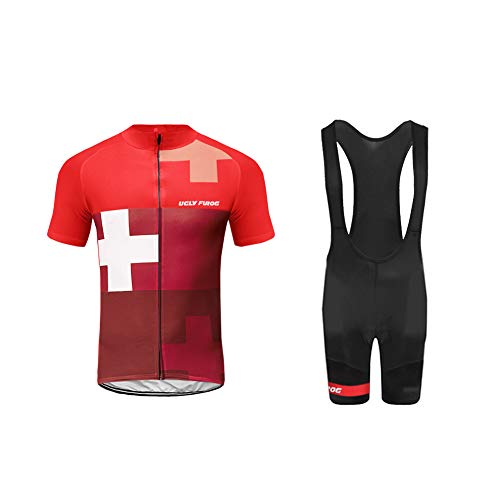 UGLY FROG Conjunto Ciclismo Verano Traje Bicicleta Hombre Maillot Corta+Culotes 3D Gel Equipos DXMX06F