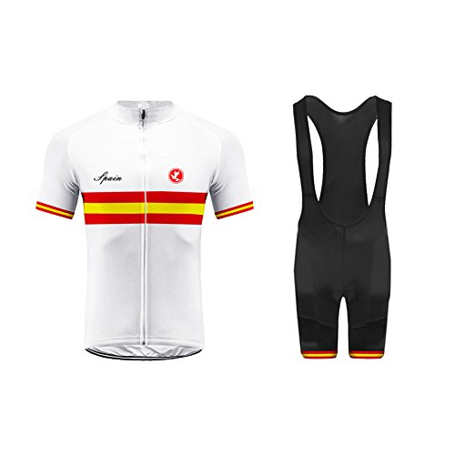 UGLY FROG Equipo de España Ciclismo Jersey Team Ciclismo Ropa Jersey Bib Shorts Kit Camisa de Secado rápido Ropa al Aire Libre de la Bicicleta TGQX03