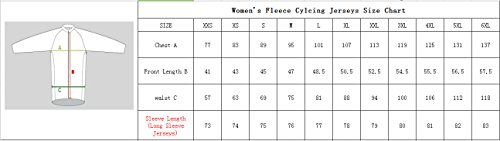 UGLY FROG Jerseys de Ciclismo de Invierno para Mujeres Trajes de Ciclismo de vellón térmico Manga Larga y Babero MTB Warm Bike Clothing ZRWL01