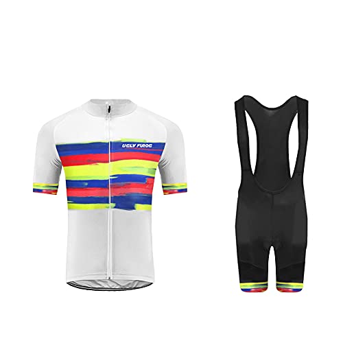 UGLY FROG Maillot Ciclismo Hombres Maillots de Bicicleta Conjunto de Jersey de Manga Corta Top MTB Manga Corta Set